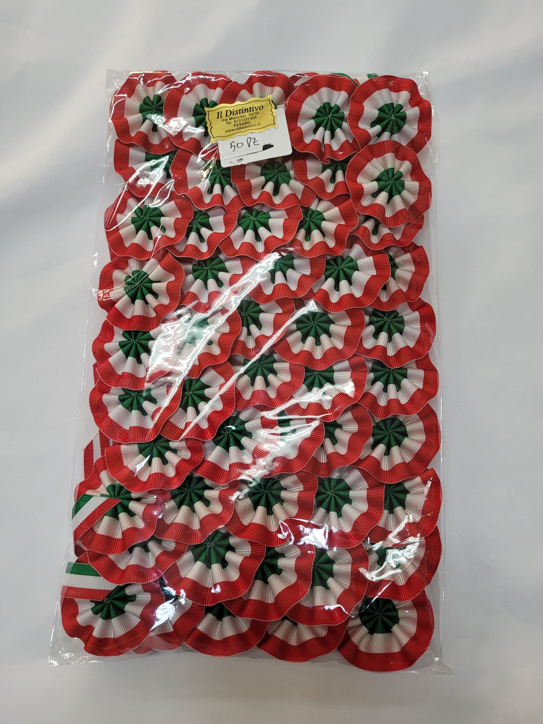Coccarda tricolore cm 5 con spilla a balia - 2