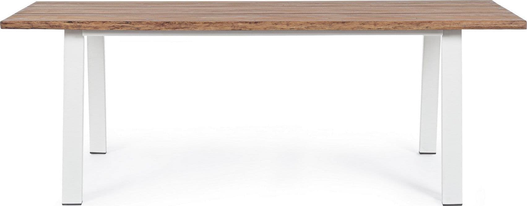 Tavolo fisso "Oslo" in legno di Acacia con piedi in metallo da giardino in Tavoli standard Decor Space - Altamura, commercioVirtuoso.it