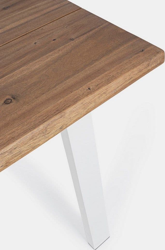 Tavolo fisso "Oslo" in legno di Acacia con piedi in metallo da giardino in Tavoli standard Decor Space - Altamura, commercioVirtuoso.it