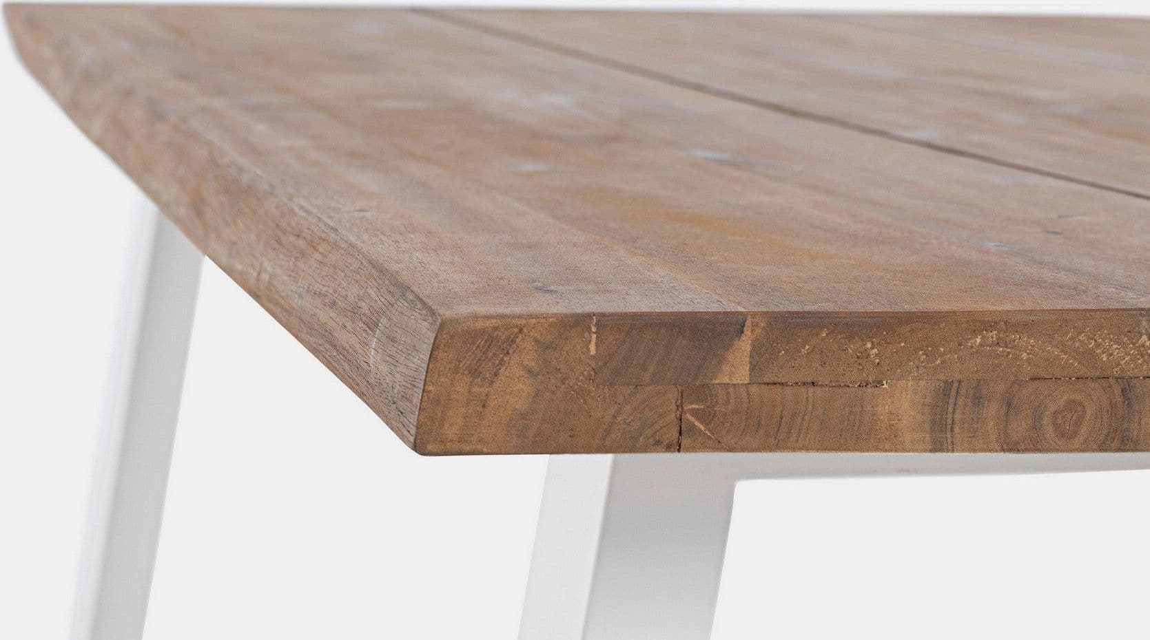 Tavolo fisso "Oslo" in legno di Acacia con piedi in metallo da giardino - 22