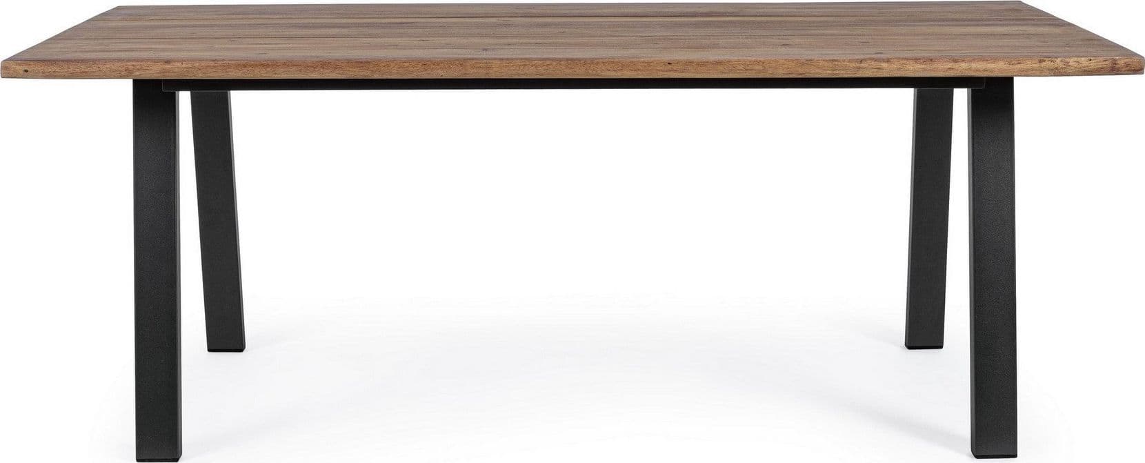 Tavolo fisso "Oslo" in legno di Acacia con piedi in metallo da giardino - 25