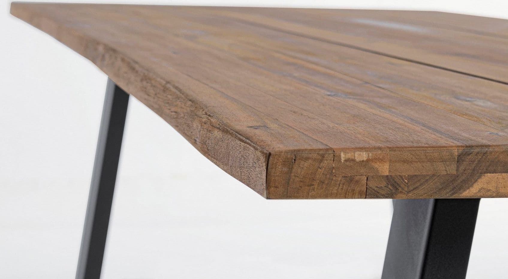 Tavolo fisso "Oslo" in legno di Acacia con piedi in metallo da giardino - 29