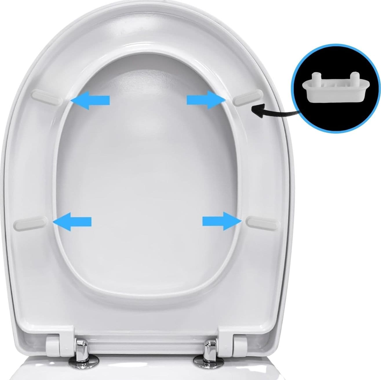 Ogomondo KIT 4 PZ Paracolpi Universali per Sedile Copriwater WC - 4