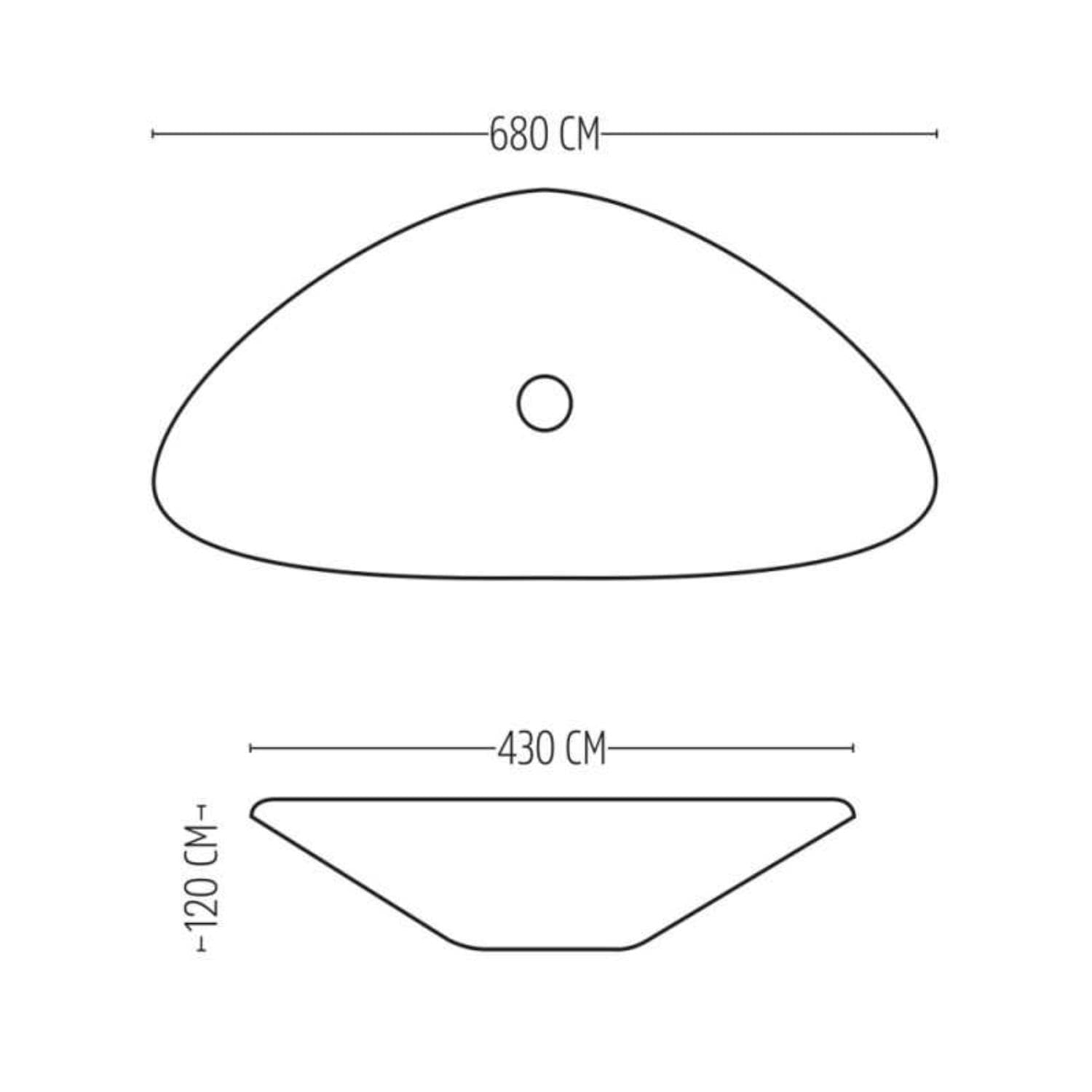 Lavabo Da Appoggio Ceramica Bianco Triangolare Arredo Bagno 68x47,5x12,5 Cm - 6