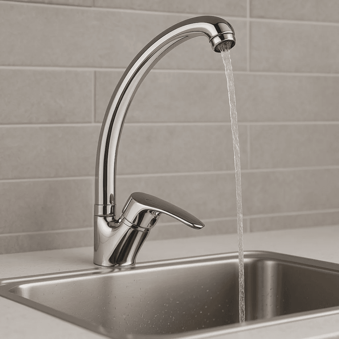 Miscelatore Monoforo Ottone Cucina Lisbona Allungato Erogazione Orientabile - 5