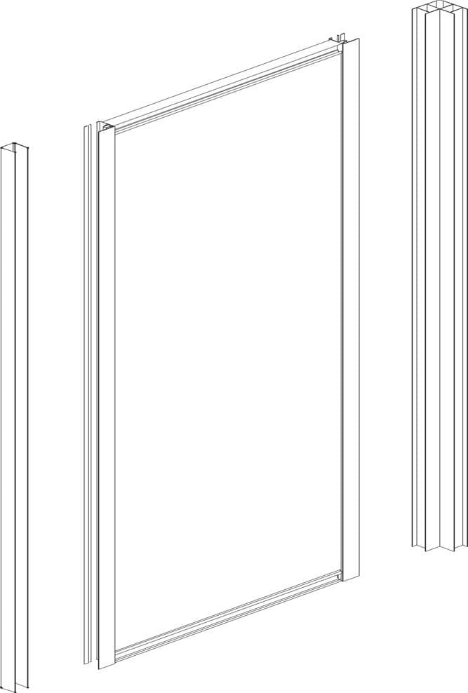 Ogomondo Parete Fissa Laterale Per Box Doccia Corner Due Ante - 21