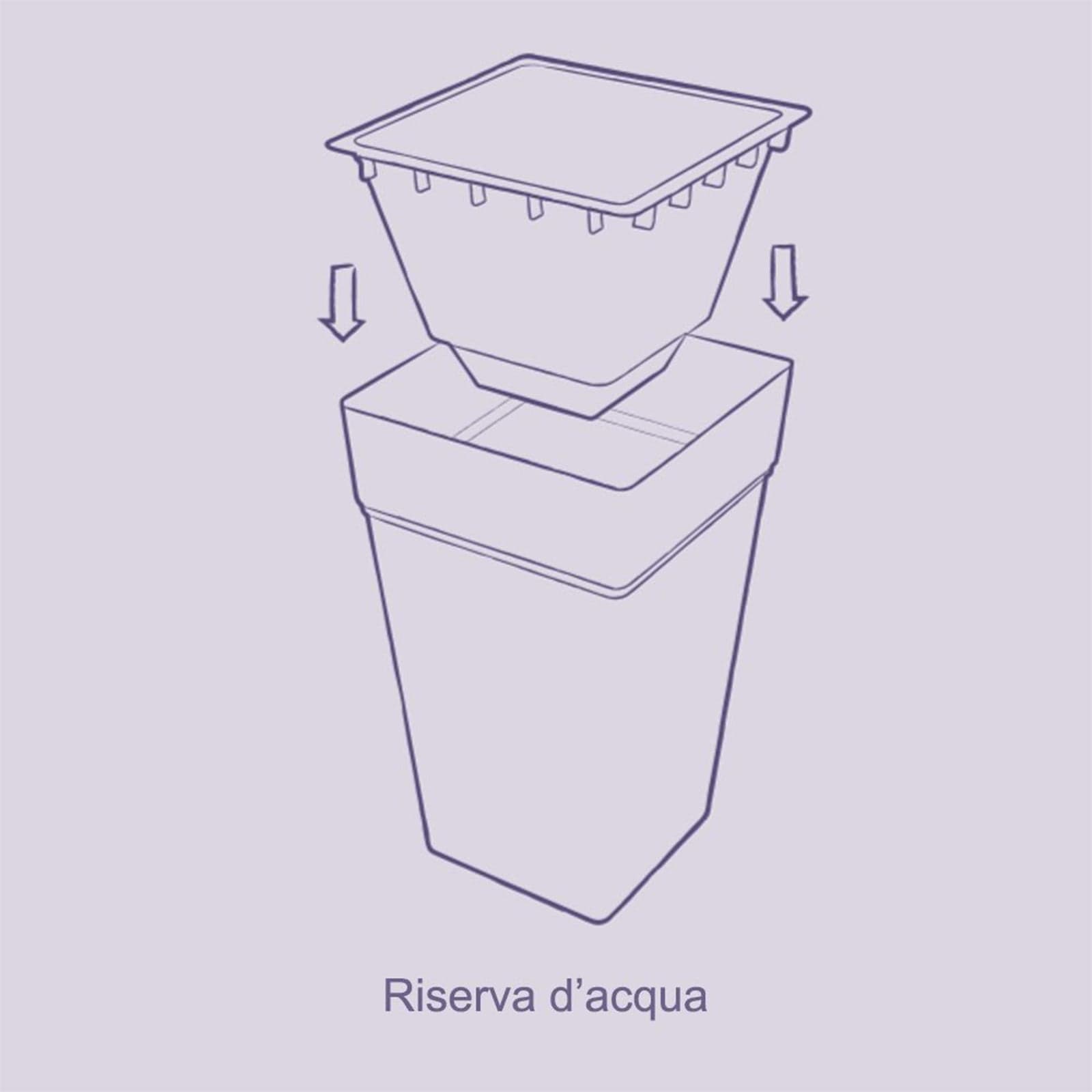 Vaso quadrato ''Stalk Element'' alto in plastica colorato da esterno e giardino per piante e fiori in Vasi tradizionali Decor Space - Altamura, commercioVirtuoso.it