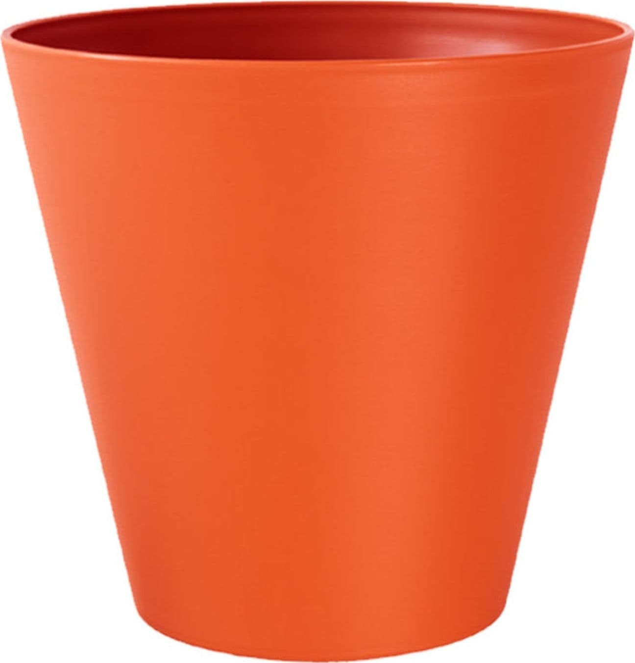 Vaso tondo "Estoril con riserva d'acqua" da esterno e giardino fiori e piante – 16 cm, Corallo – Teraplast – pianta