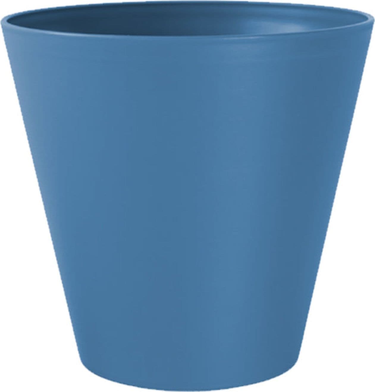 Vaso tondo "Estoril con riserva d'acqua" da esterno e giardino fiori e piante – 16 cm, Blu – Teraplast – pianta