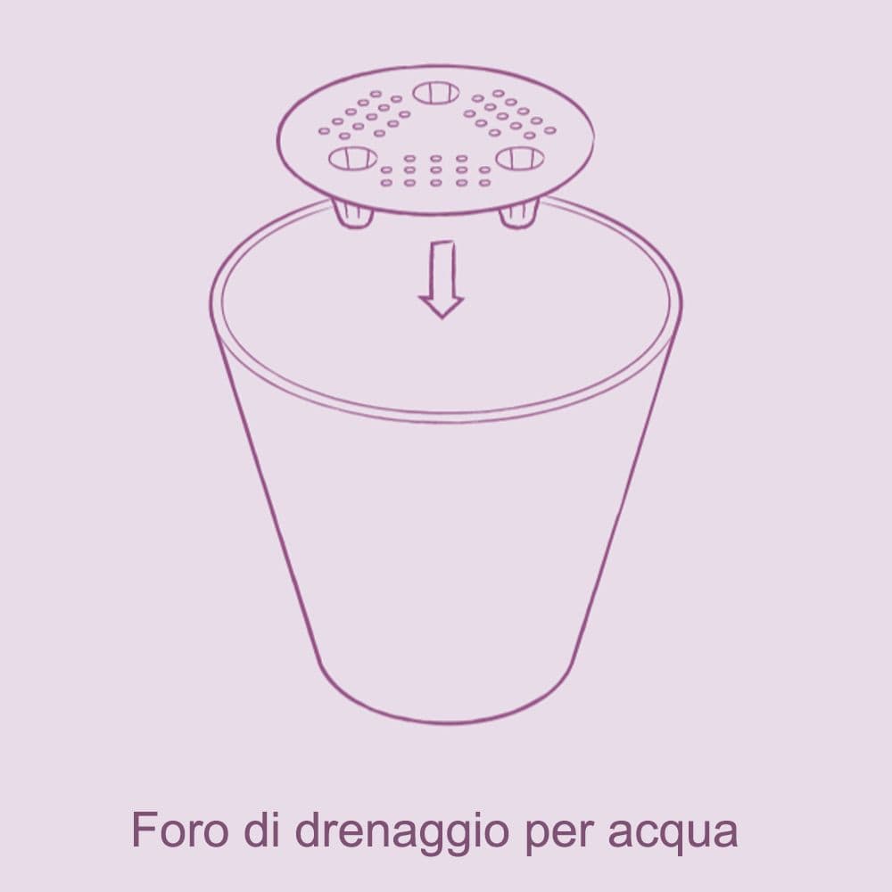 Vaso tondo "Estoril con riserva d'acqua" da esterno e giardino fiori e piante in Vasi tradizionali Decor Space - Altamura, commercioVirtuoso.it