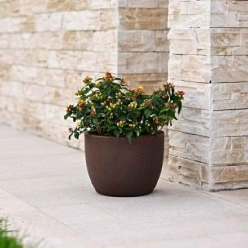 Vaso tondo "Ares" in plastica da esterno per piante e fiori in Vasi tradizionali Decor Space - Altamura, commercioVirtuoso.it