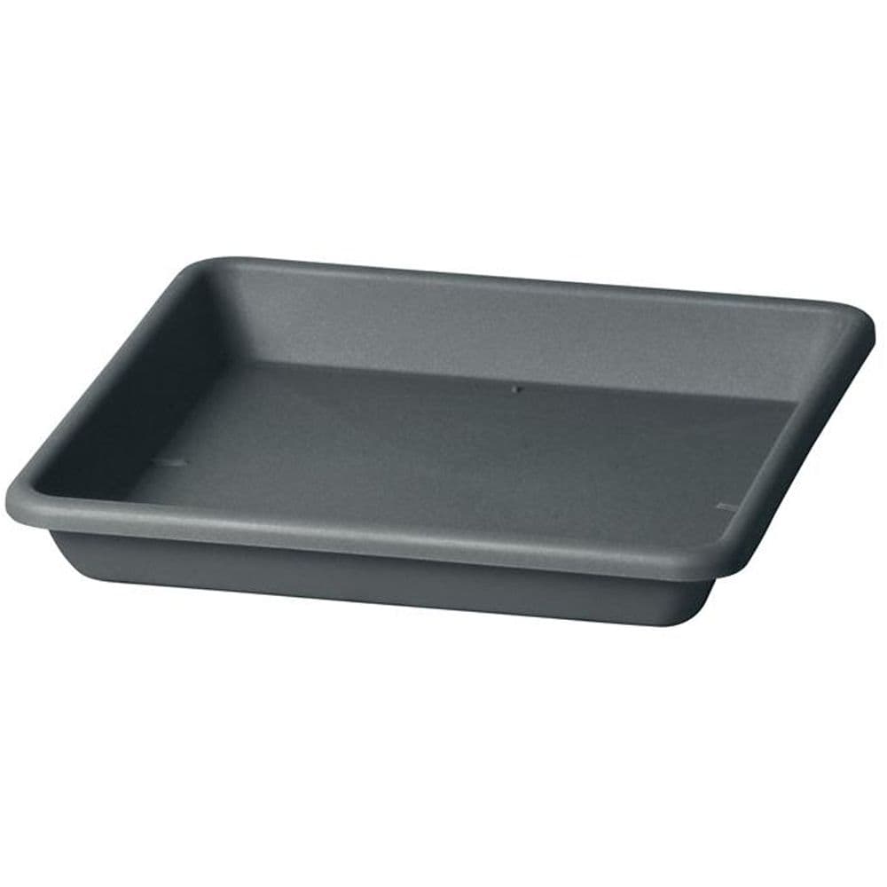 VASO QUADRO QUADRATO VASI FIORI RESINA COLORATI da esterno e giardino piante fiori (SOTTOVASO 27 CM X VASO 32 CM - TERRACOTTA)