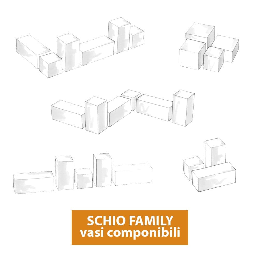 Vaso di design "Cubo Schio Alto" Essential da giardino e balcone per fiori e piante in Vasi tradizionali Decor Space - Altamura, commercioVirtuoso.it