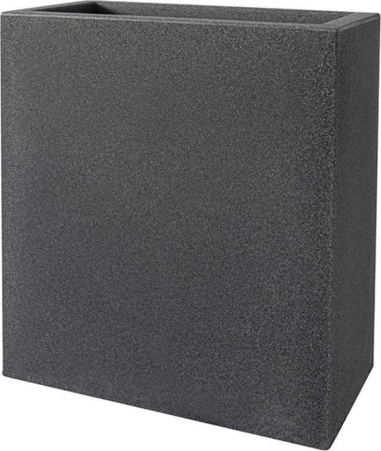 Vaso di design "Schio Tower Maxi" Essential da giardino e balcone per fiori e piante – Granite – Teraplast – libro