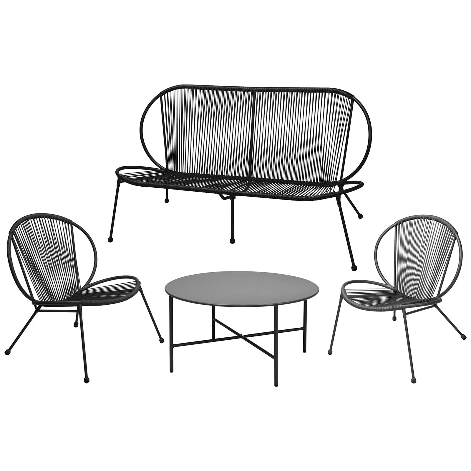 Salotto moderno "Dubai" in rattan sintetico per giardino e veranda da esterno Giardino e giardinaggio/Arredamento da giardino e accessori/Set di mobili Decor Space - Altamura, Commerciovirtuoso.it