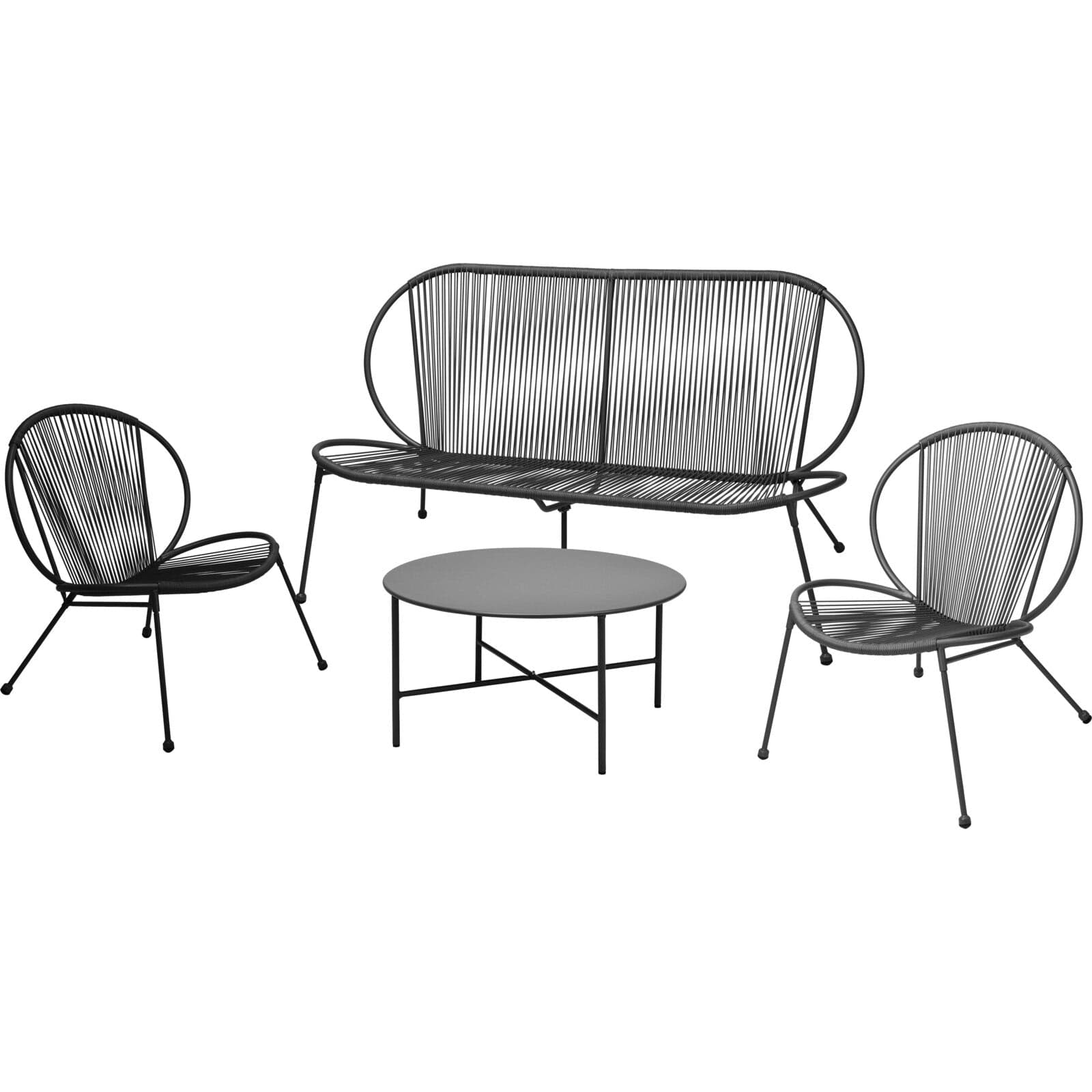 Salotto moderno "Dubai" in rattan sintetico per giardino e veranda da esterno in Set di mobili Decor Space - Altamura, commercioVirtuoso.it