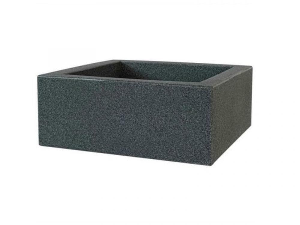 Vaso Moderno "Cubo Schio Basso" Essential in plastica da giardino per fiori e piante in Vasi tradizionali Decor Space - Altamura, commercioVirtuoso.it