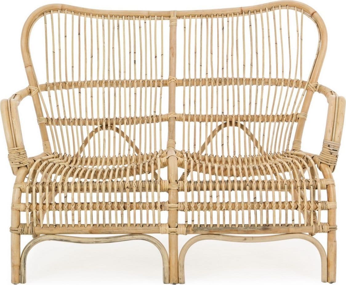 Divano "Clarita" a due posti, struttura in rattan e fibre naturali, per esterno in Divani Decor Space - Altamura, commercioVirtuoso.it