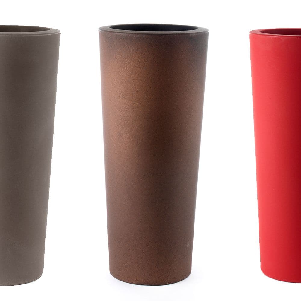 Vaso moderno "Cilindro Schio" Cono Essential in plastica da giardino per fiori e piante. in Vasi tradizionali Decor Space - Altamura, commercioVirtuoso.it