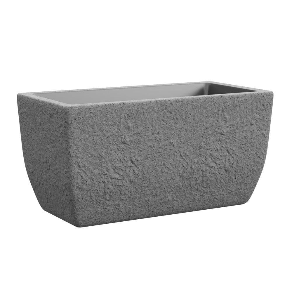Vaso rettangolare effetto pietra "Petram" in plastica da esterno per piante e fiori Giardino e giardinaggio/Attrezzi da giardino e attrezzature per l'irrigazione/Vasi e accessori per piante/Vasi tradizionali Decor Space - Altamura, Commerciovirtuoso.it