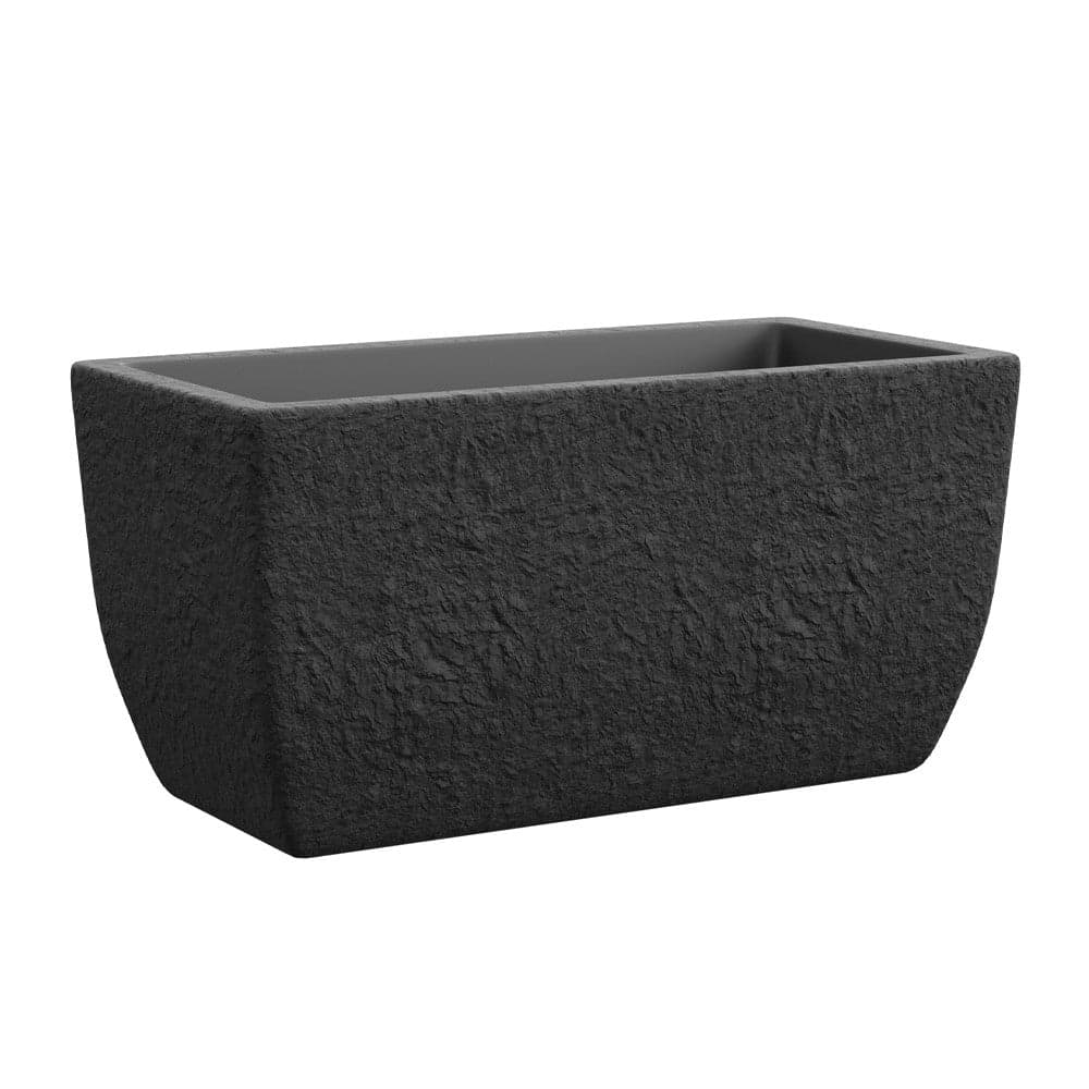 Vaso rettangolare effetto pietra "Petram" in plastica da esterno per piante e fiori in Vasi tradizionali Decor Space - Altamura, commercioVirtuoso.it