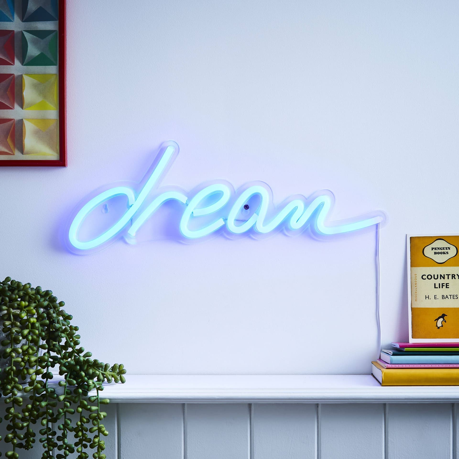Quadro luminoso "Dream" da parete insegna a led luce blu effetto Neon in Poster e stampe Decor Space - Altamura, commercioVirtuoso.it