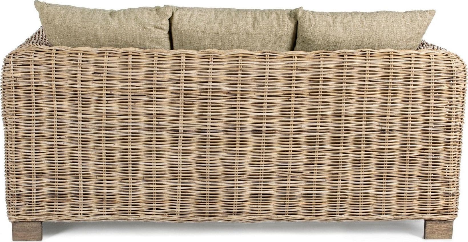 Divano "Fortaleza" con cuscini e struttura in legno di mango e rattan, per esterno in Divani Decor Space - Altamura, commercioVirtuoso.it