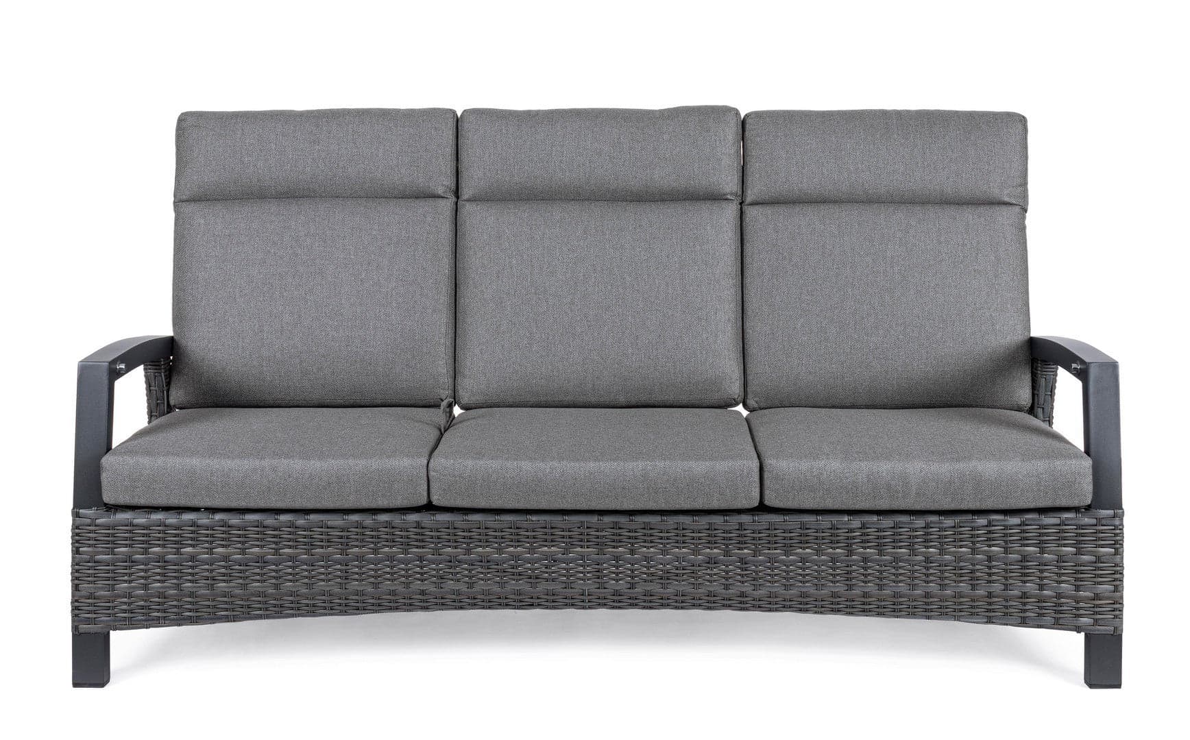Divano "Britton" a tre posti, reclinabile, con cuscini comodi e sfoderabili, in alluminio in Divani Decor Space - Altamura, commercioVirtuoso.it