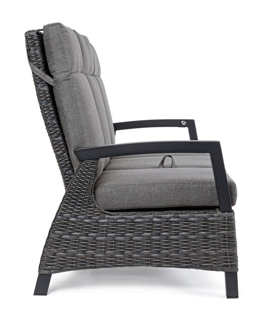 Divano "Britton" a tre posti, reclinabile, con cuscini comodi e sfoderabili, in alluminio Giardino e giardinaggio/Arredamento da giardino e accessori/Divani Decor Space - Altamura, Commerciovirtuoso.it