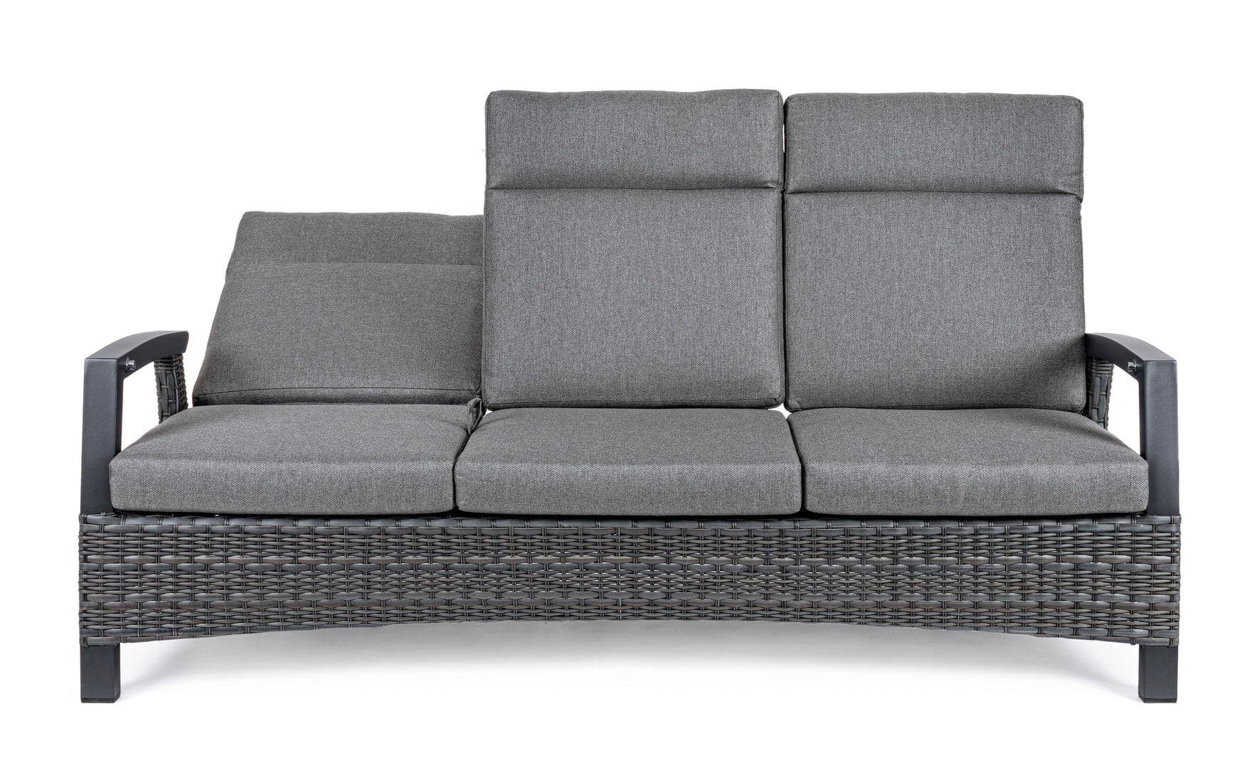 Divano "Britton" a tre posti, reclinabile, con cuscini comodi e sfoderabili, in alluminio Giardino e giardinaggio/Arredamento da giardino e accessori/Divani Decor Space - Altamura, Commerciovirtuoso.it