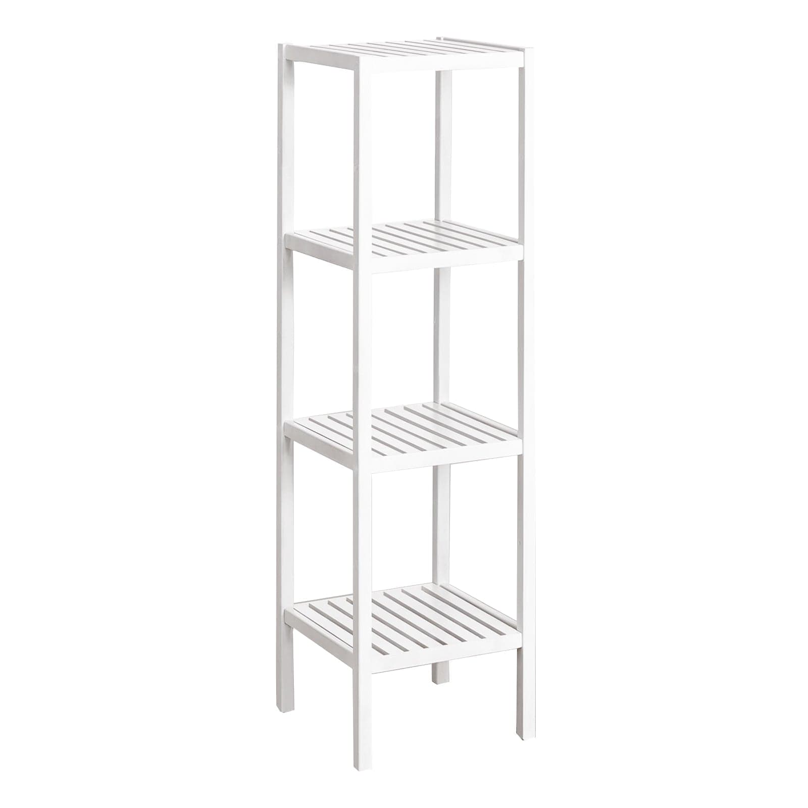 Mobiletto multiuso con ripiani scaffale moderno in legno Bianco in Cassettiere Decor Space - Altamura, commercioVirtuoso.it