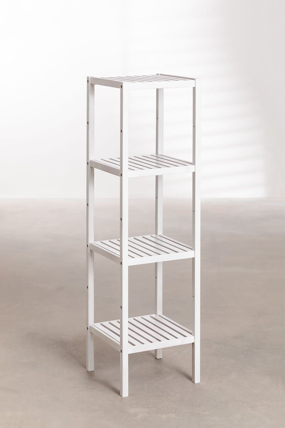 Mobiletto multiuso con ripiani scaffale moderno in legno Bianco Casa e cucina/Organizzazione interni/Porta oggetti cassetti e scaffali/Cassettiere Decor Space - Altamura, Commerciovirtuoso.it