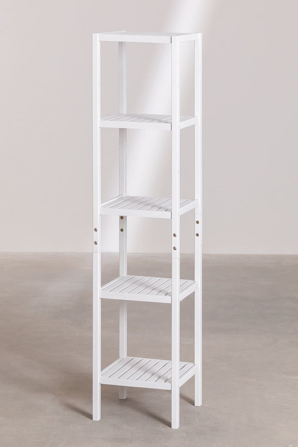 Mobiletto multiuso con ripiani scaffale moderno in legno Bianco Casa e cucina/Organizzazione interni/Porta oggetti cassetti e scaffali/Cassettiere Decor Space - Altamura, Commerciovirtuoso.it