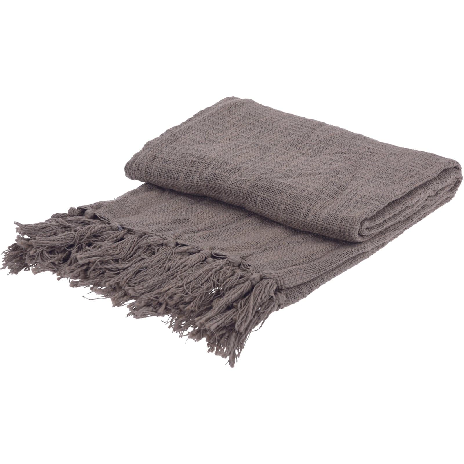 Coperta decorativa leggera morbida con frange in cotone per letto e divano 170 cm in Coperte Decor Space - Altamura, commercioVirtuoso.it
