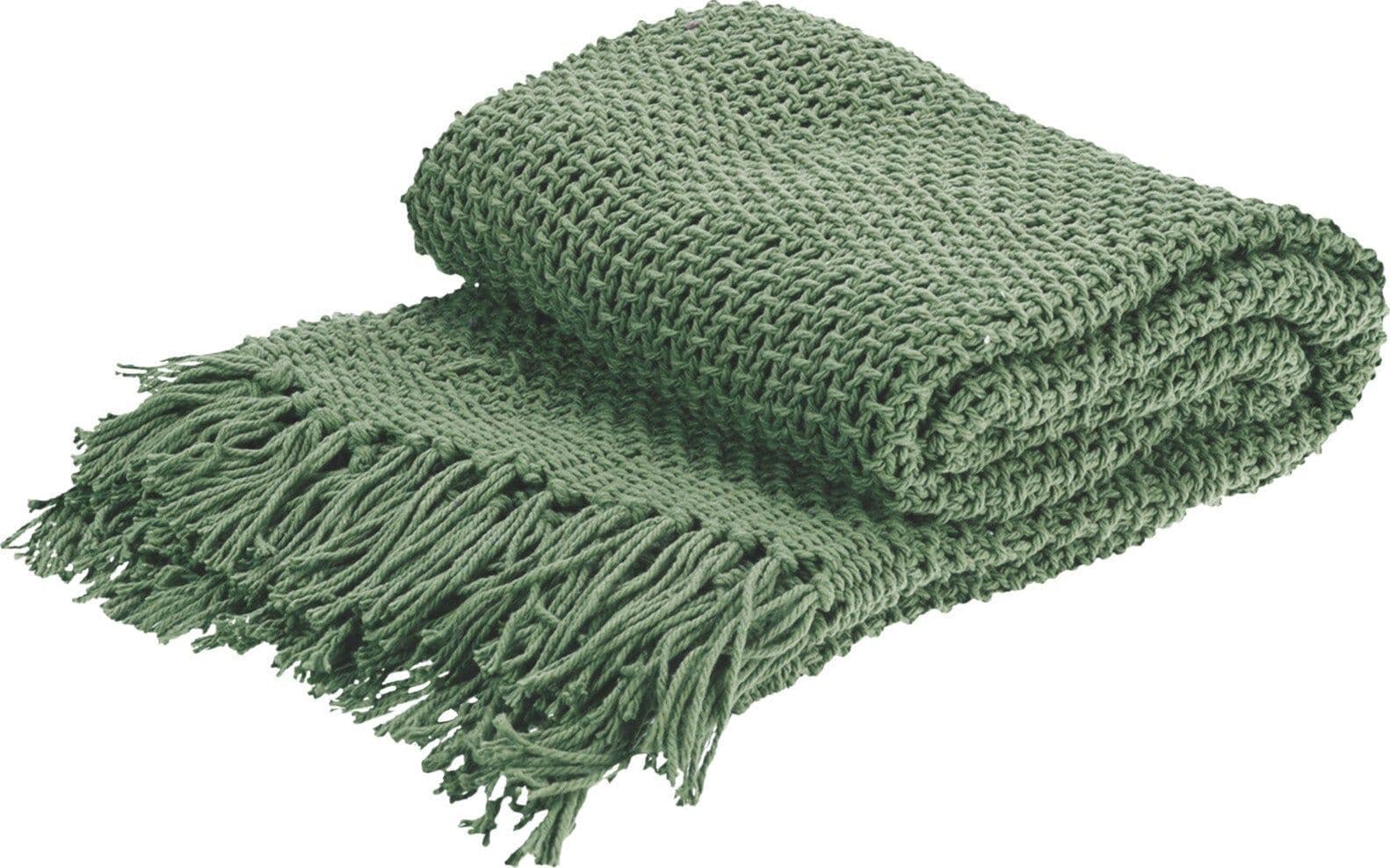 Coperta decorativa leggera trama larga con frange in cotone per letto e divano 170 cm in Coperte Decor Space - Altamura, commercioVirtuoso.it