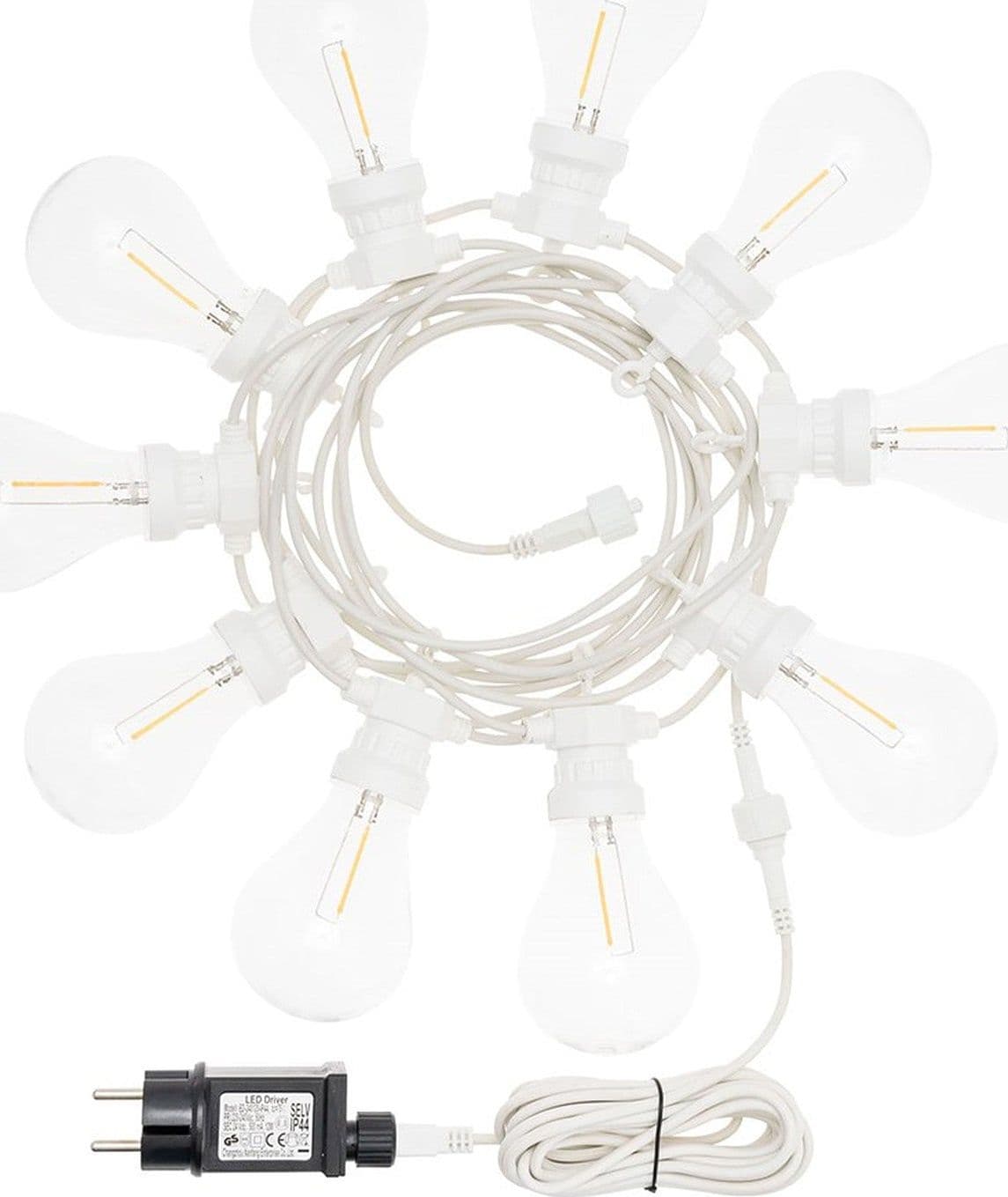 Catena prolungabile, lampadine con filamenti luce calda cordoniera per esterni in Lanterne Decor Space - Altamura, commercioVirtuoso.it