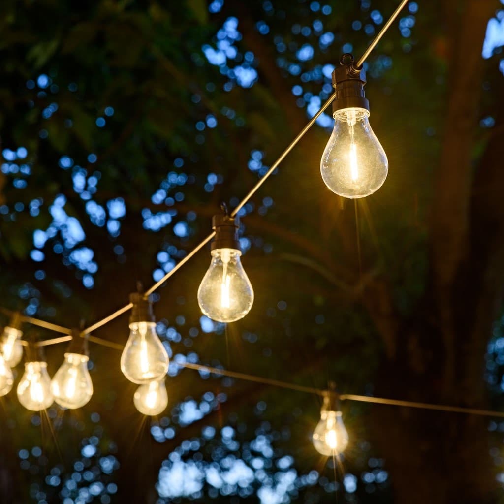 Catena prolungabile, lampadine con filamenti luce calda cordoniera per esterni in Lanterne Decor Space - Altamura, commercioVirtuoso.it