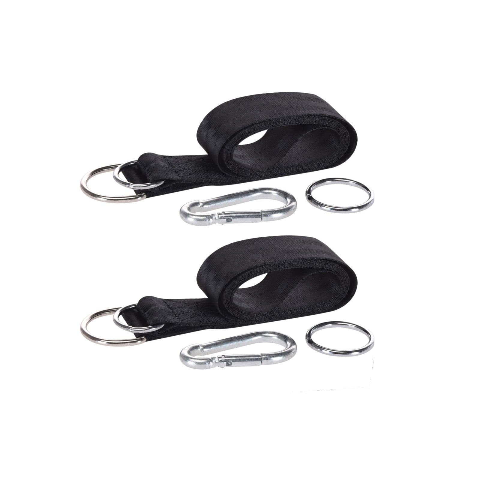 Kit cinghie e moschettoni per fissaggio amaca e altalena ad albero 5x200 cm