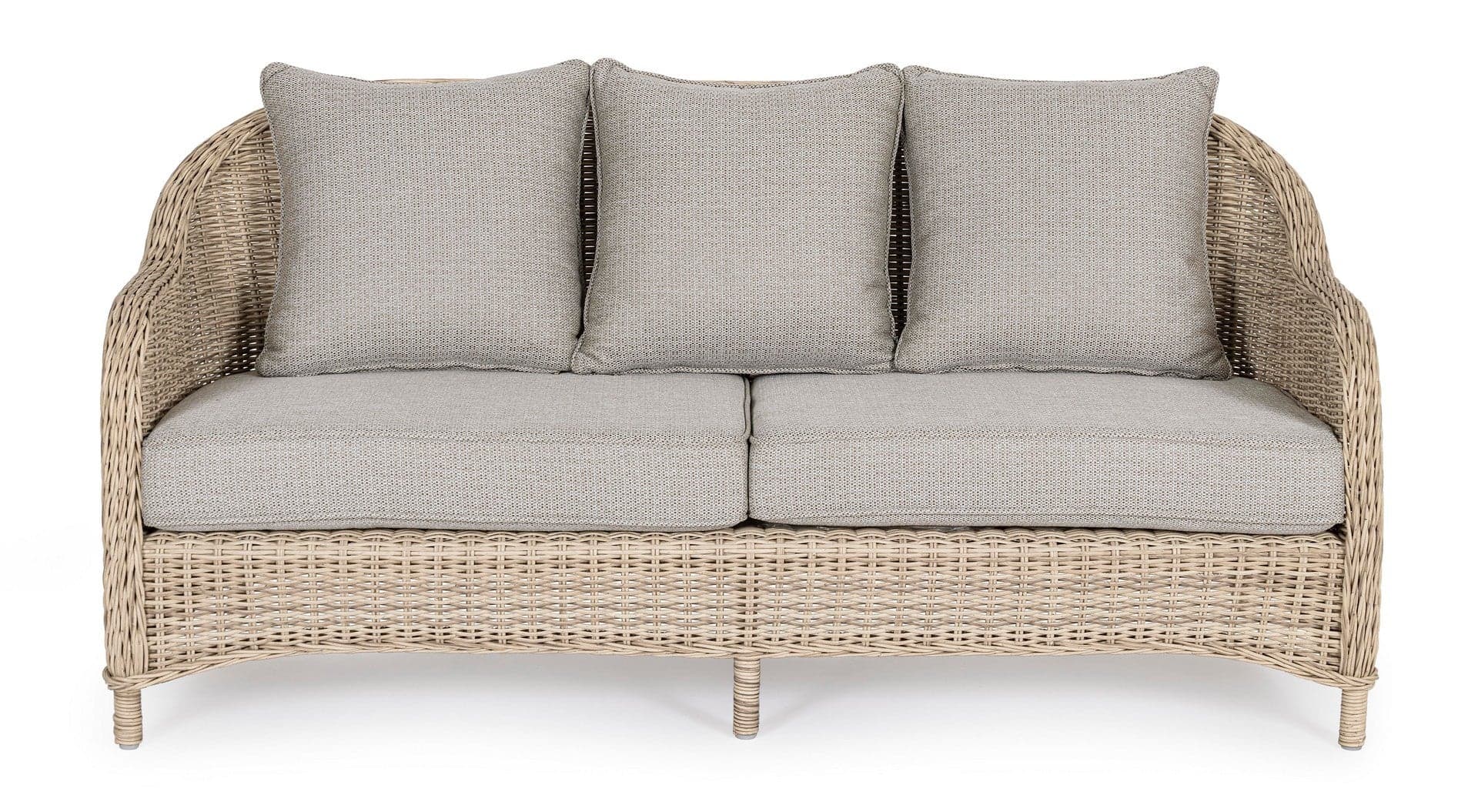 Divano "Aditya New" a tre posti, con cuscini comodi e sfoderabili, in fibra sintetica Giardino e giardinaggio/Arredamento da giardino e accessori/Divani Decor Space - Altamura, Commerciovirtuoso.it