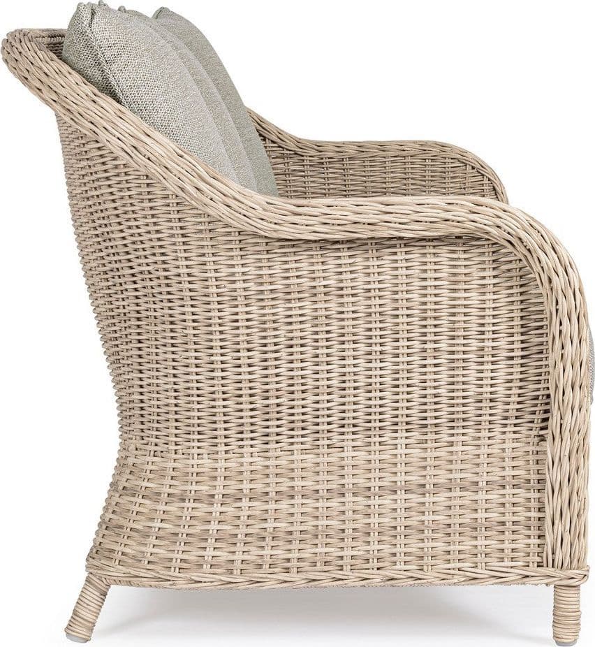 Divano "Aditya New" a tre posti, con cuscini comodi e sfoderabili, in fibra sintetica Giardino e giardinaggio/Arredamento da giardino e accessori/Divani Decor Space - Altamura, Commerciovirtuoso.it