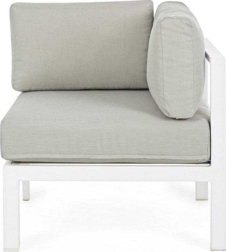 Poltrona angolare "Marinel" con struttura in alluminio, con cuscini e seduta in textilene Giardino e giardinaggio/Arredamento da giardino e accessori/Set di mobili Decor Space - Altamura, Commerciovirtuoso.it