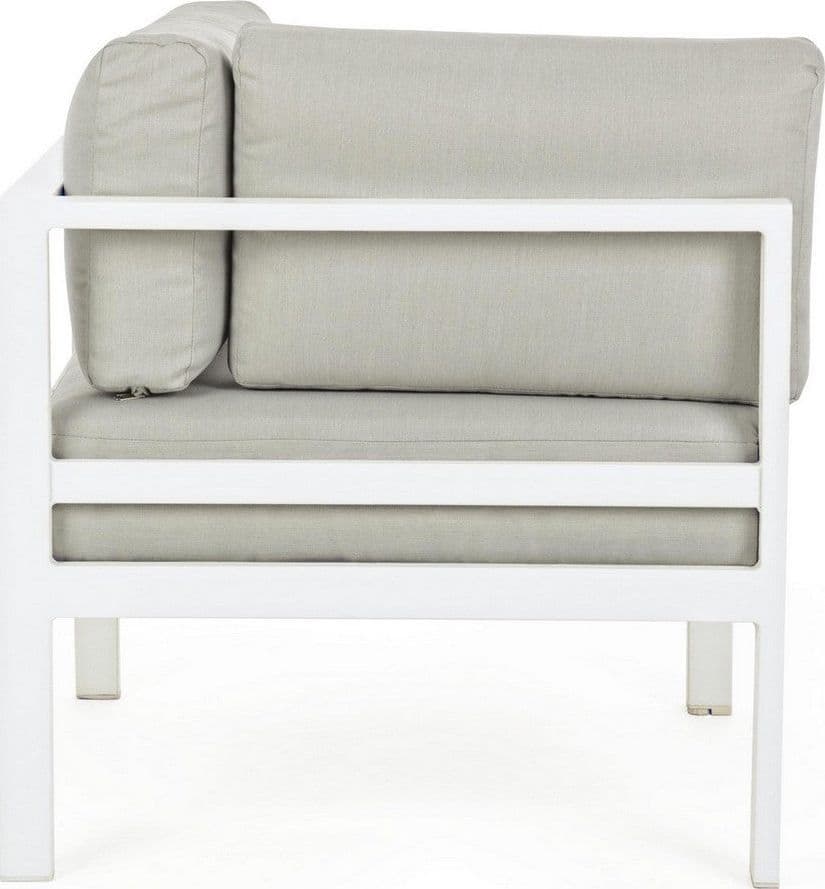 Poltrona angolare "Marinel" con struttura in alluminio, con cuscini e seduta in textilene Giardino e giardinaggio/Arredamento da giardino e accessori/Set di mobili Decor Space - Altamura, Commerciovirtuoso.it