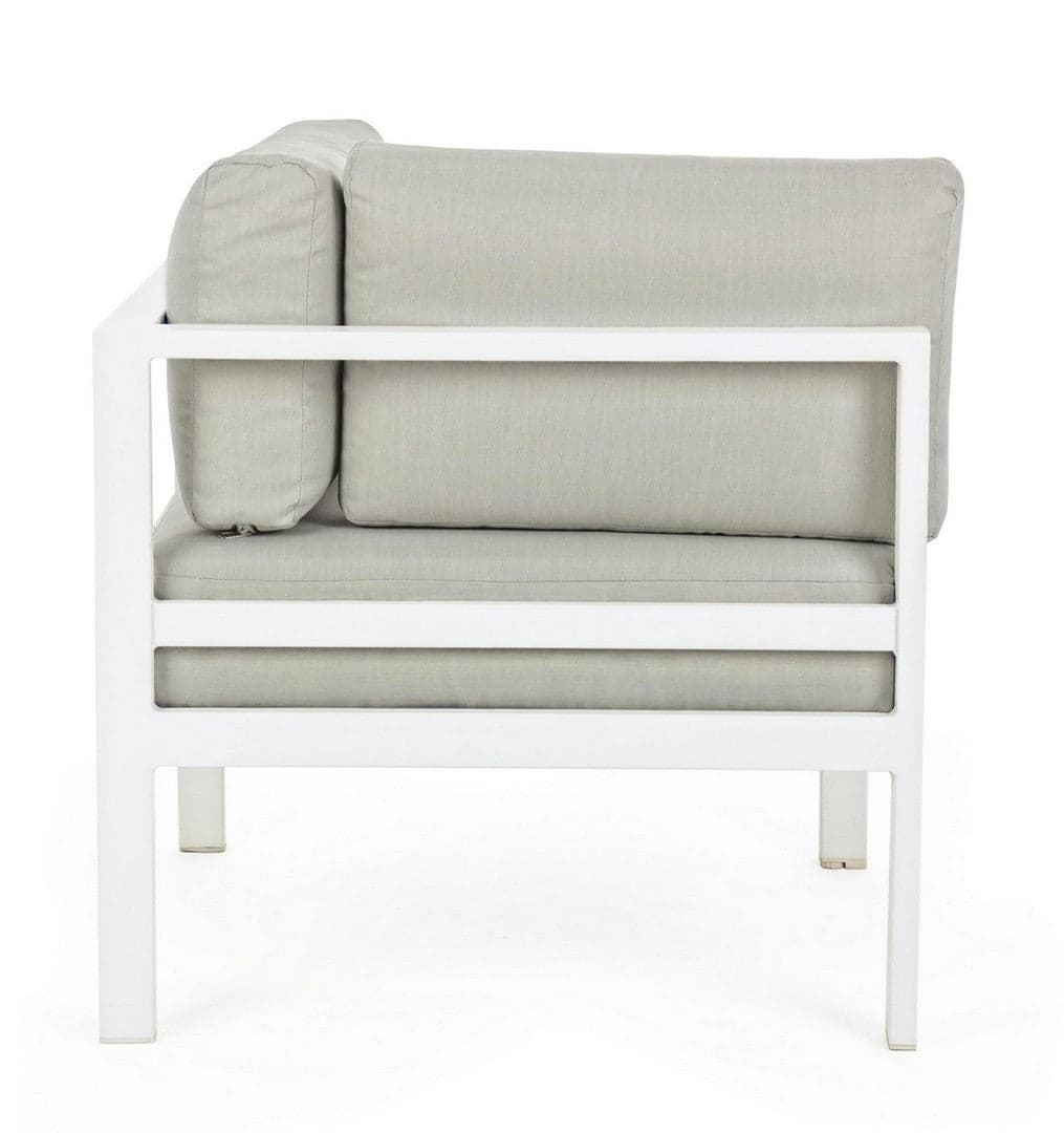 Poltrona angolare "Marinel" con struttura in alluminio, con cuscini e seduta in textilene Giardino e giardinaggio/Arredamento da giardino e accessori/Set di mobili Decor Space - Altamura, Commerciovirtuoso.it