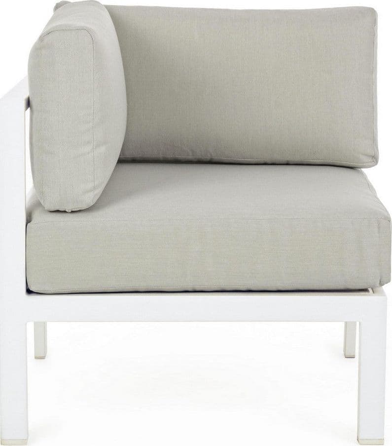 Poltrona angolare "Marinel" con struttura in alluminio, con cuscini e seduta in textilene Giardino e giardinaggio/Arredamento da giardino e accessori/Set di mobili Decor Space - Altamura, Commerciovirtuoso.it