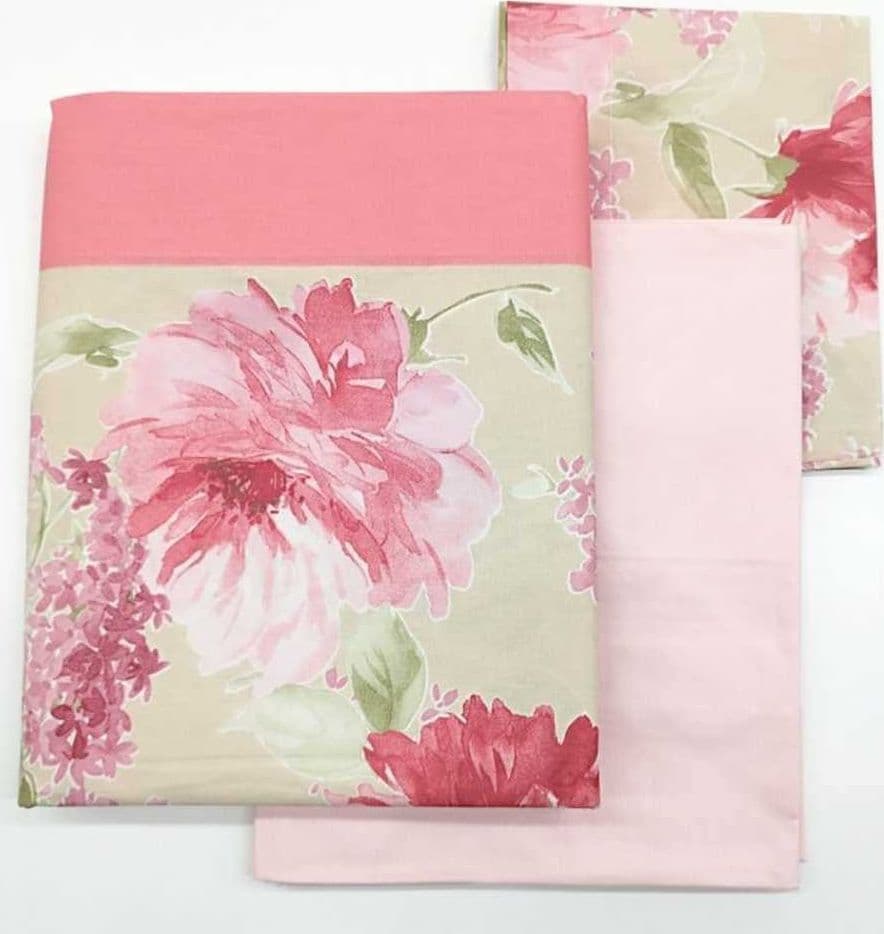 COMPLETO LENZUOLA MATRIMONIALE CORIANDOLO GABEL COTONE – Peonia – tessuto