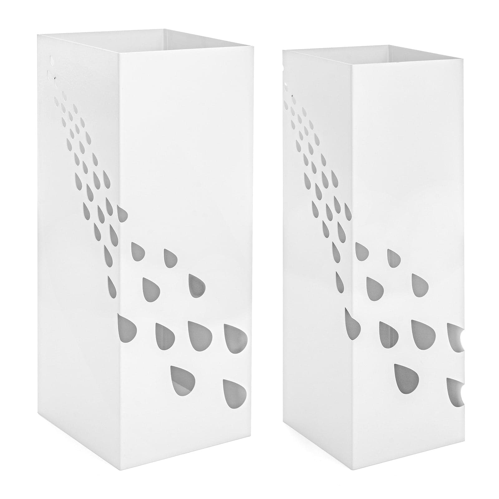 Set di 2 porta ombrelli "Drizzle" quadrato moderno per interno con decorazione in Portaombrelli Decor Space - Altamura, commercioVirtuoso.it