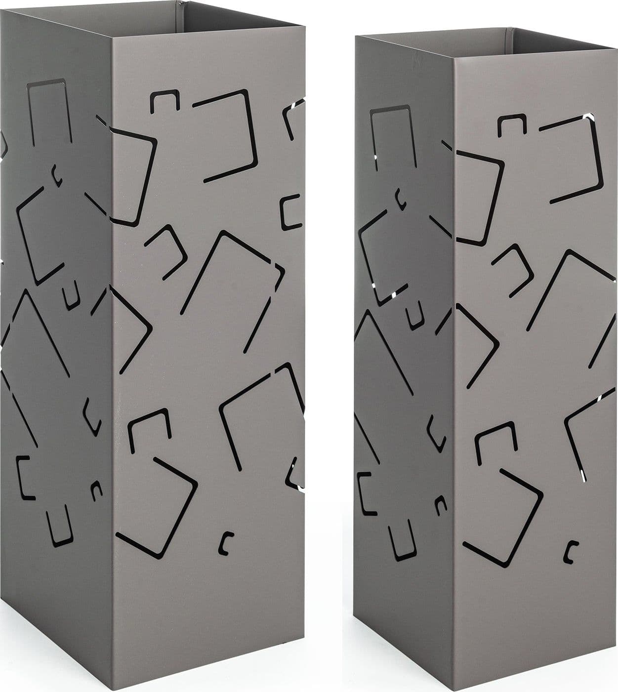 Set di 2 porta ombrelli "Drizzle" quadrato moderno per interno con decorazione in Portaombrelli Decor Space - Altamura, commercioVirtuoso.it