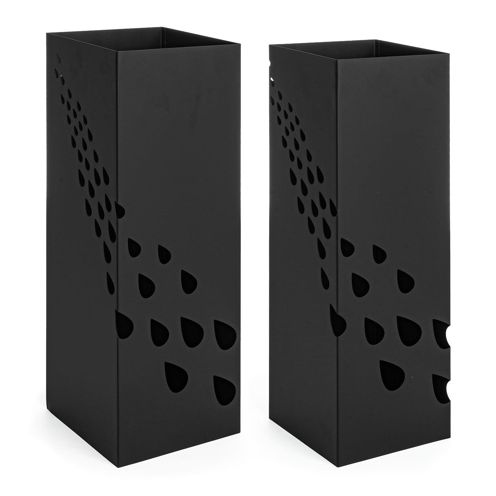 Set di 2 porta ombrelli "Drizzle" quadrato moderno per interno con decorazione in Portaombrelli Decor Space - Altamura, commercioVirtuoso.it