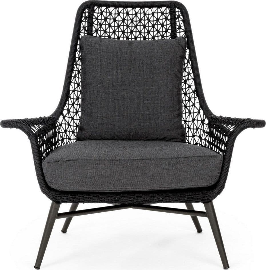 Poltrona "cristobal" Con Cuscini, Struttura In Alluminio Resistente Per Esterno Giardino e giardinaggio/Arredamento da giardino e accessori/Poltrone Decor Space - Altamura, Commerciovirtuoso.it