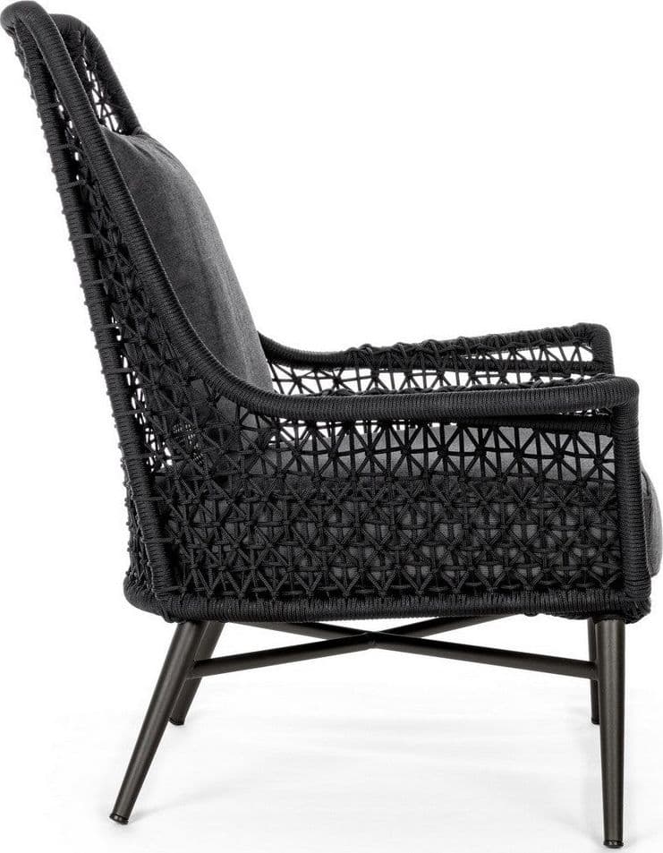 Poltrona "cristobal" Con Cuscini, Struttura In Alluminio Resistente Per Esterno Giardino e giardinaggio/Arredamento da giardino e accessori/Poltrone Decor Space - Altamura, Commerciovirtuoso.it